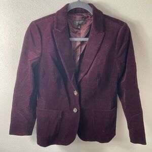 Talbots Maroon Cord Blazer Sz 8P petite